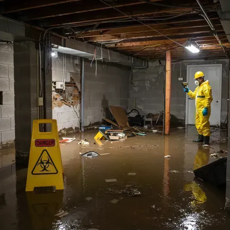 Flooded Basement Electrical Hazard in Darien, IL Property